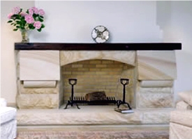 Mt White Sandstone Fireplace Surround, White Sandstone Australia Fireplace