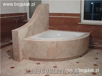 Bathtub Surround Travertine, Marble