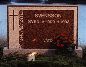 Monument with Red Granite