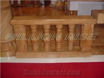Wood Vein Marble Rail, Wood Vein Yellow Marble