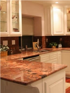 Juparana Bordeaux Granite Countertop