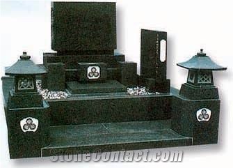 Green Granite Japanese Monument