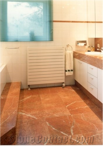 Rosso Alicante Marble Bath Design