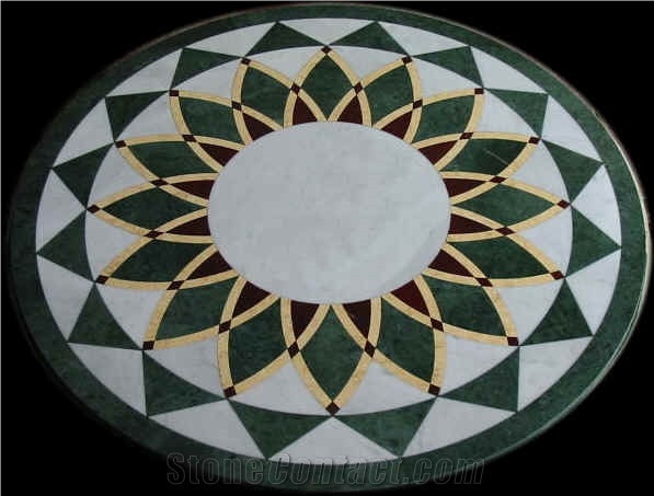Marble Waterjet Medallion Rosettes