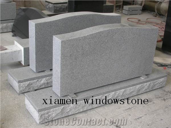 Grey Granite Slant Monument
