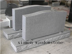 Grey Granite Slant Monument Grey Granite Slant Monument