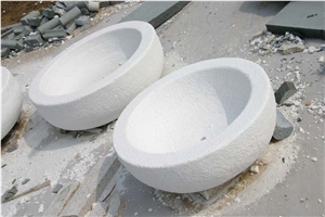 White Granite Round Sink,Basin