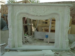 White Marble Fireplace Mantel White Marble Fireplace Mantel