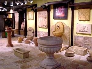 Beige Limestone Flowerpot