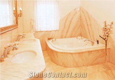 Bathrooms Design, Beige Marble Kitchen Design