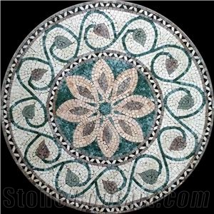 Natural Stone Mosaic Medallion
