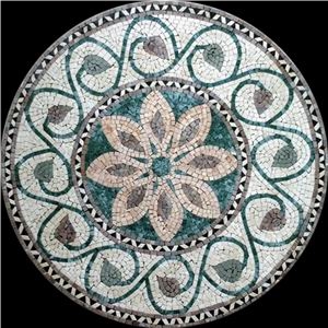 Natural Stone Mosaic Medallion