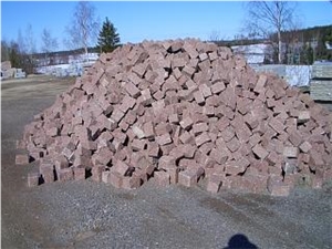 Red Granite Cubes