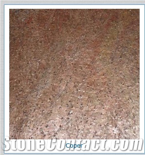 Copper Slate Slabs & Tiles, India Brown Slate