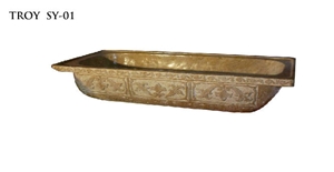 Carved Travertine Bath Tub Carved Travertine Bath Tub
