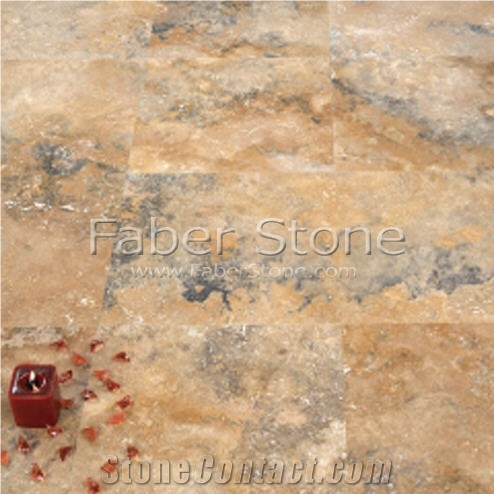 Antique Gold Travertine Slabs & Tiles