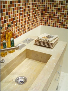 Beige Travertine Square Sinks Beige Travertine Square Sinks