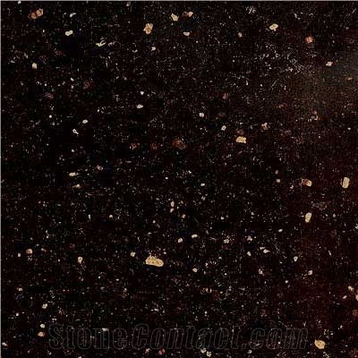 Granite Black Galaxy Slabs & Tiles, India Black Granite