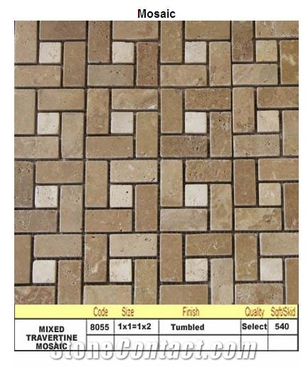 Mixed Travertine Mosaic