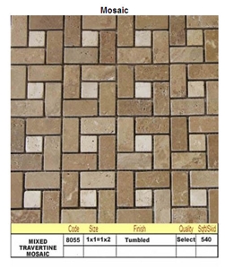 Mixed Travertine Mosaic