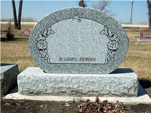 Contemporary Grey Granite Custom Monuments