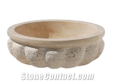Beige Travertine Sinks & Basins