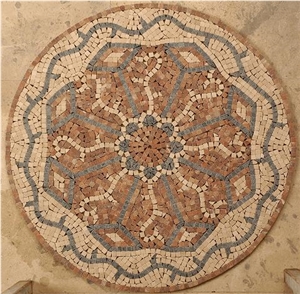 Travertine Mosaic Medallion