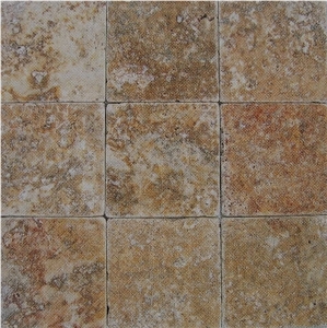 Scabos Travertine Tumbled Mosaic