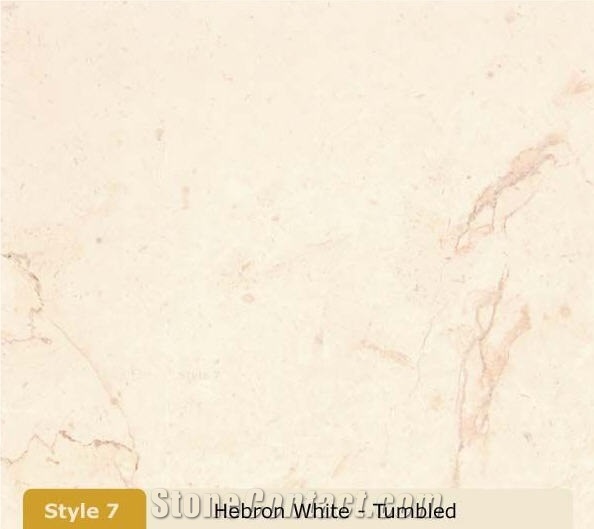 Hebron White Tumbled Slabs & Tiles, Hebron White Limestone Slabs & Tiles