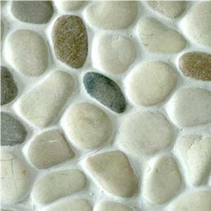 White Granite Mosaic Pebble