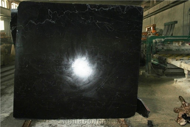 Black Pearly Marble Slab