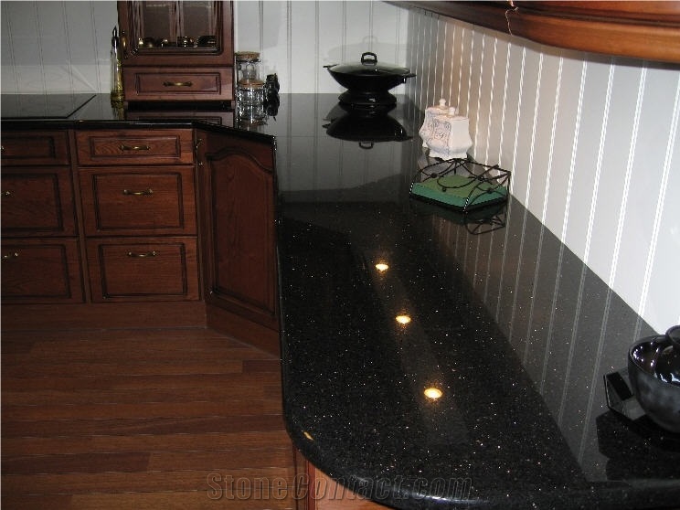 Black Galaxy Granite Countertop