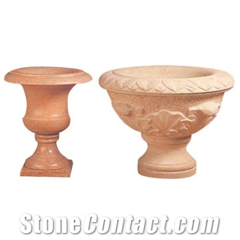 Pink Sandstone Planter Top
