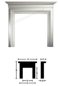 Asquith Agean Honed Limestone Fireplace