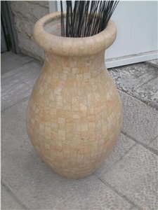Jerusalem Stone Mosaic Vases Jerusalem Stone Mosaic Vases