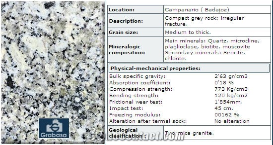 Gris Campanario Granite Slabs & Tiles, Spain Grey Granite