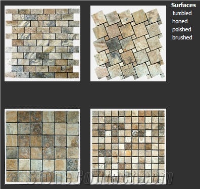 Scabos Travertine Mosaics