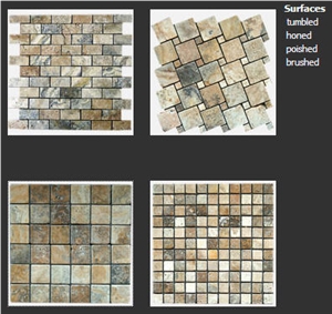 Scabos Travertine Mosaics