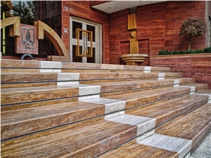 Persian Noce Travertine Stairs