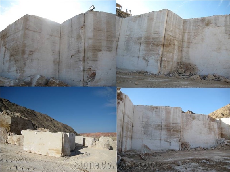 White- Beige Travertine Blocks