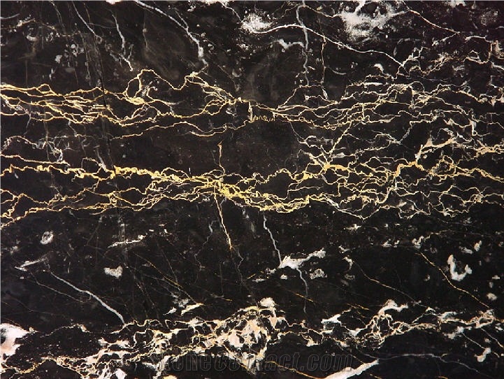 Nero Portoro Vena Fine Marble Slabs & Tiles