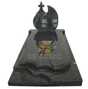 Black Granite International Style Tombstone,Monument