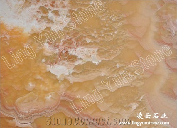 Orange Bojnord Onyx Slabs & Tiles, Iran Yellow Onyx