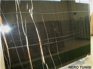 Nero Tunisi Marble Slabs, Tunisia Black Marble