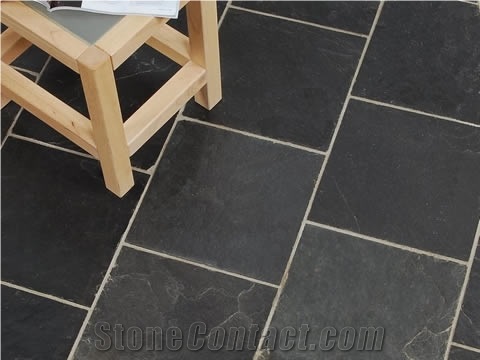 Imperial Black Riven Slate Tiles