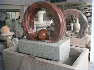 Multicolor Red Granite Fountain