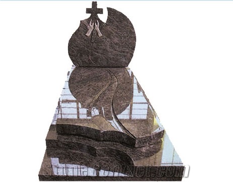 Peacock Green Granite Headstone