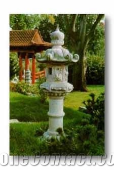 Grey Granite Ornaments Kasuga Japanese Lanterns