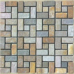 China Green Slate Mosaic