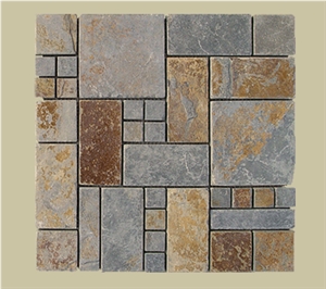 China Yellow Slate Mosaic Pattern
